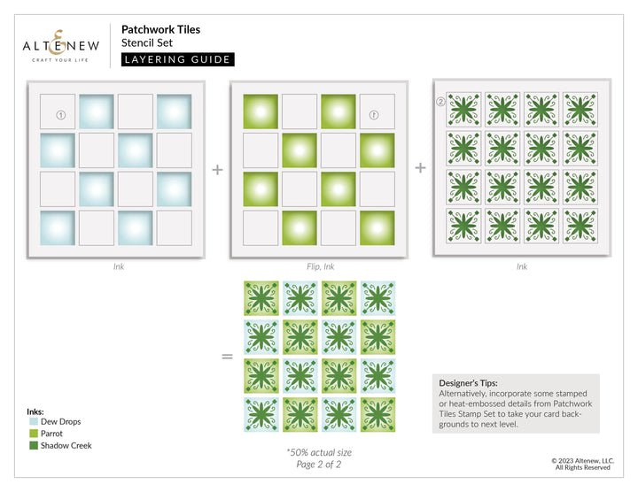 Altenew Stamp & Die Bundle Patchwork Tiles