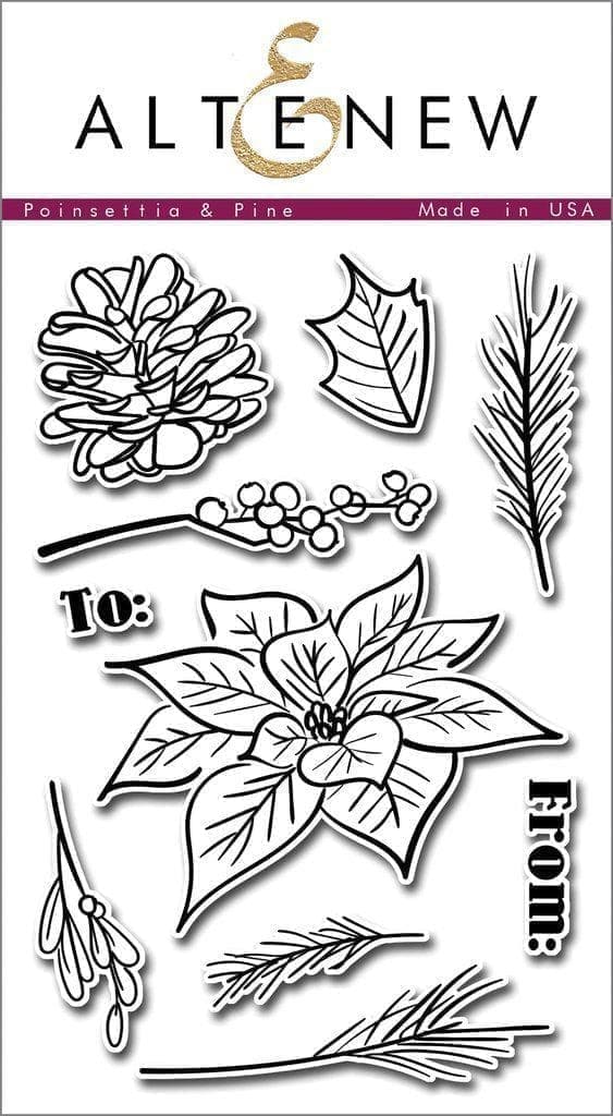 Altenew Stamp & Die Bundle Poinsettia & Pine Stamp & Die Bundle