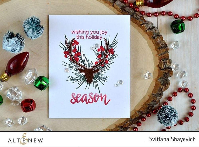 Altenew Stamp & Die Bundle Poinsettia & Pine Stamp & Die Bundle