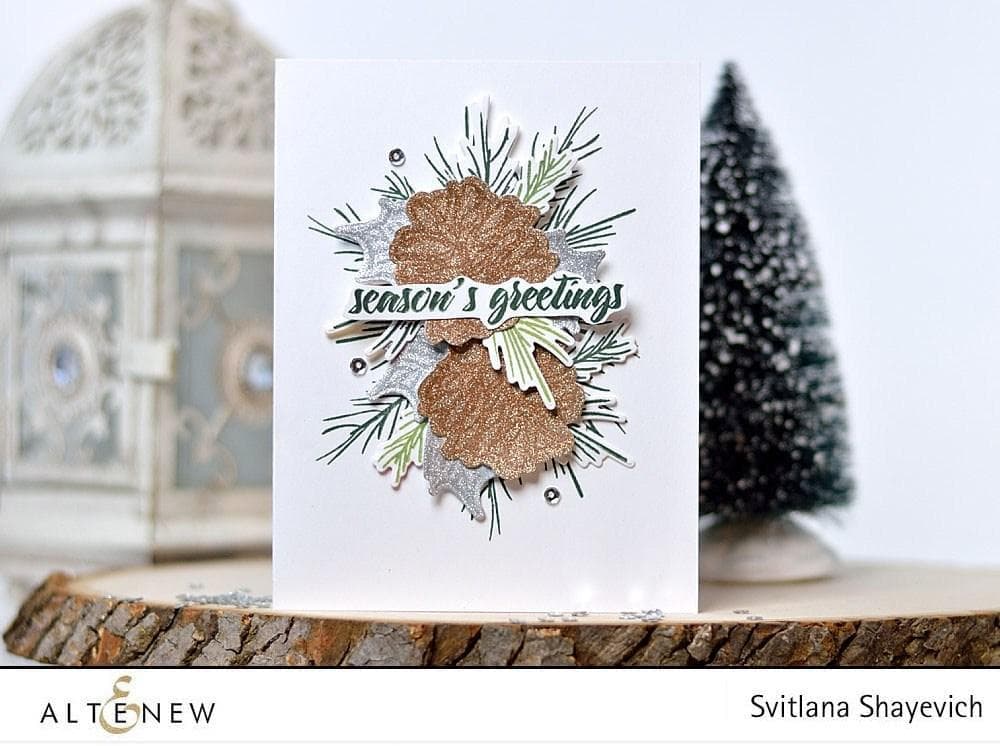 Altenew Stamp & Die Bundle Poinsettia & Pine Stamp & Die Bundle