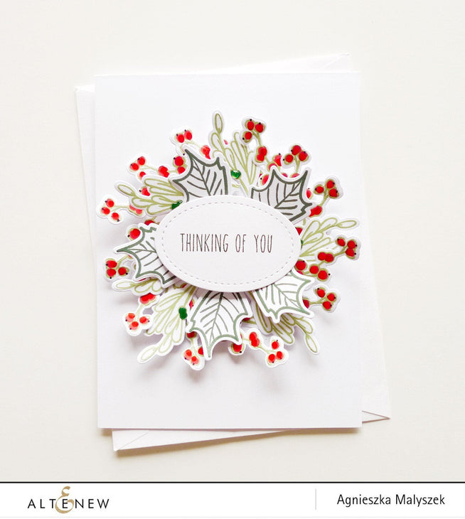 Altenew Stamp & Die Bundle Poinsettia & Pine Stamp & Die Bundle