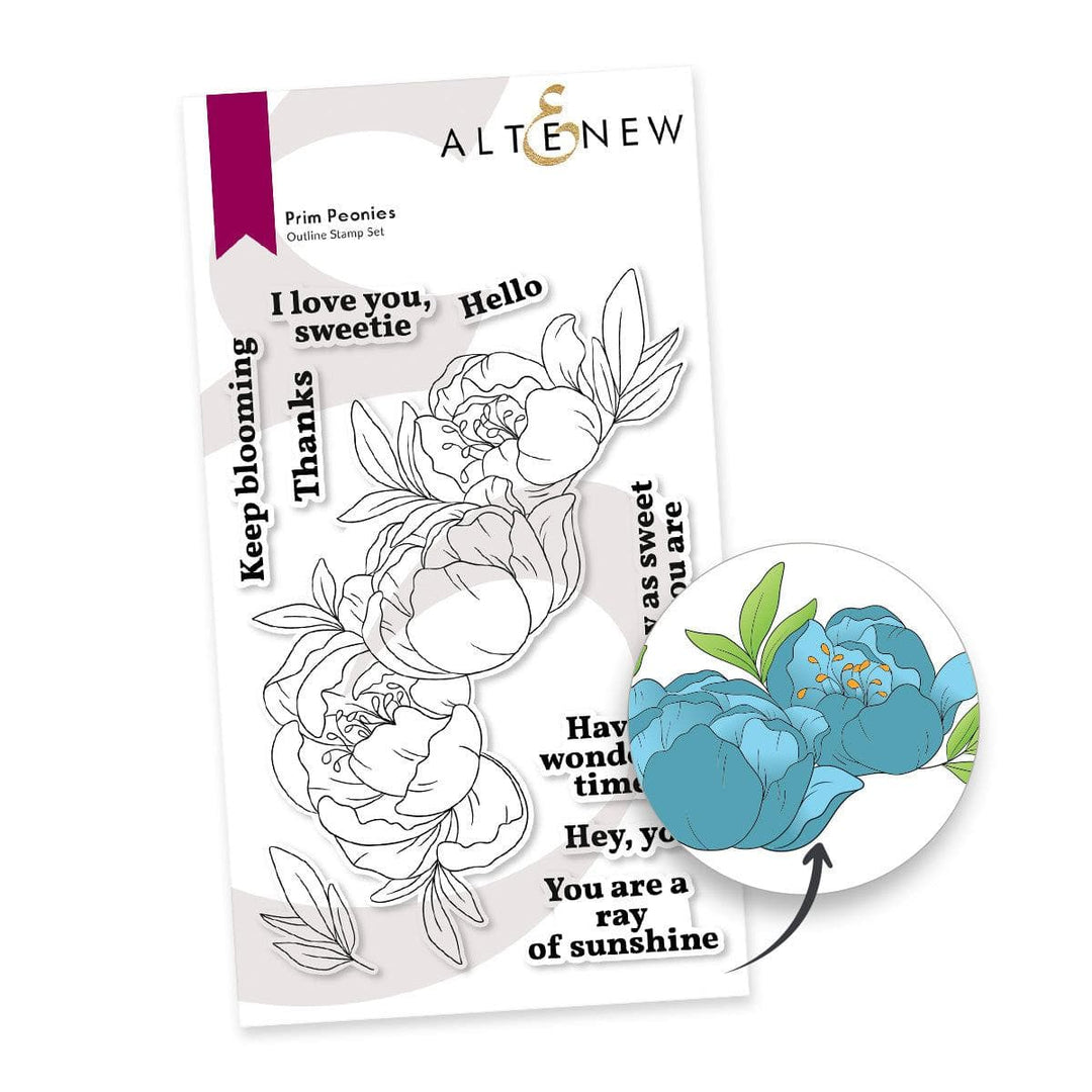 Altenew Stamp & Die Bundle Prim Peonies