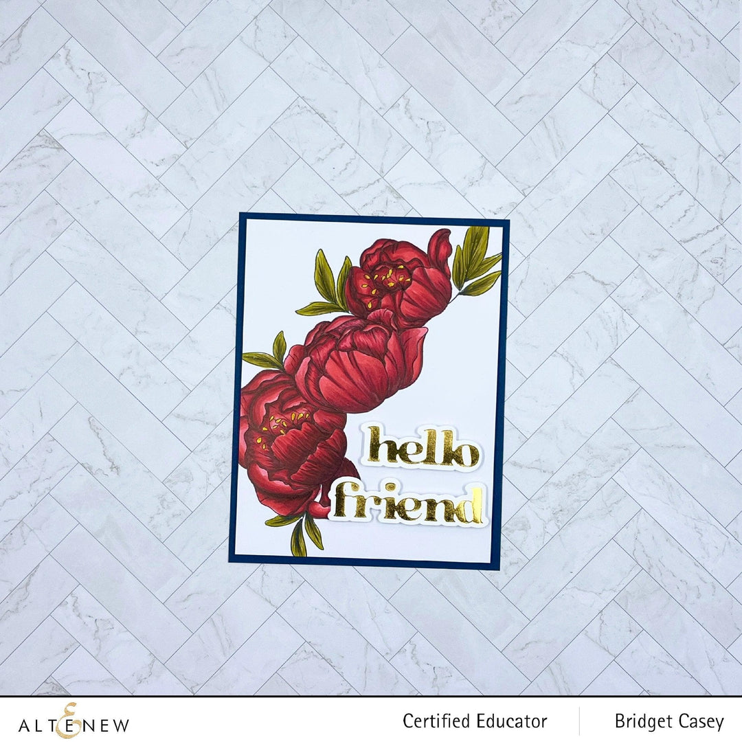Altenew Stamp & Die Bundle Prim Peonies