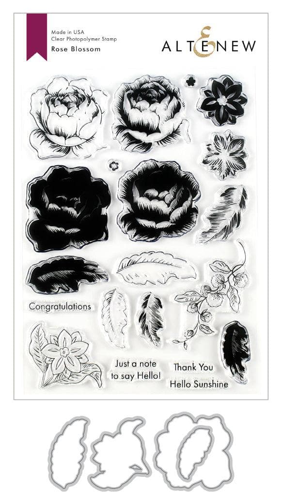 Altenew Stamp & Die Bundle Rose Blossom Stamp & Die Bundle