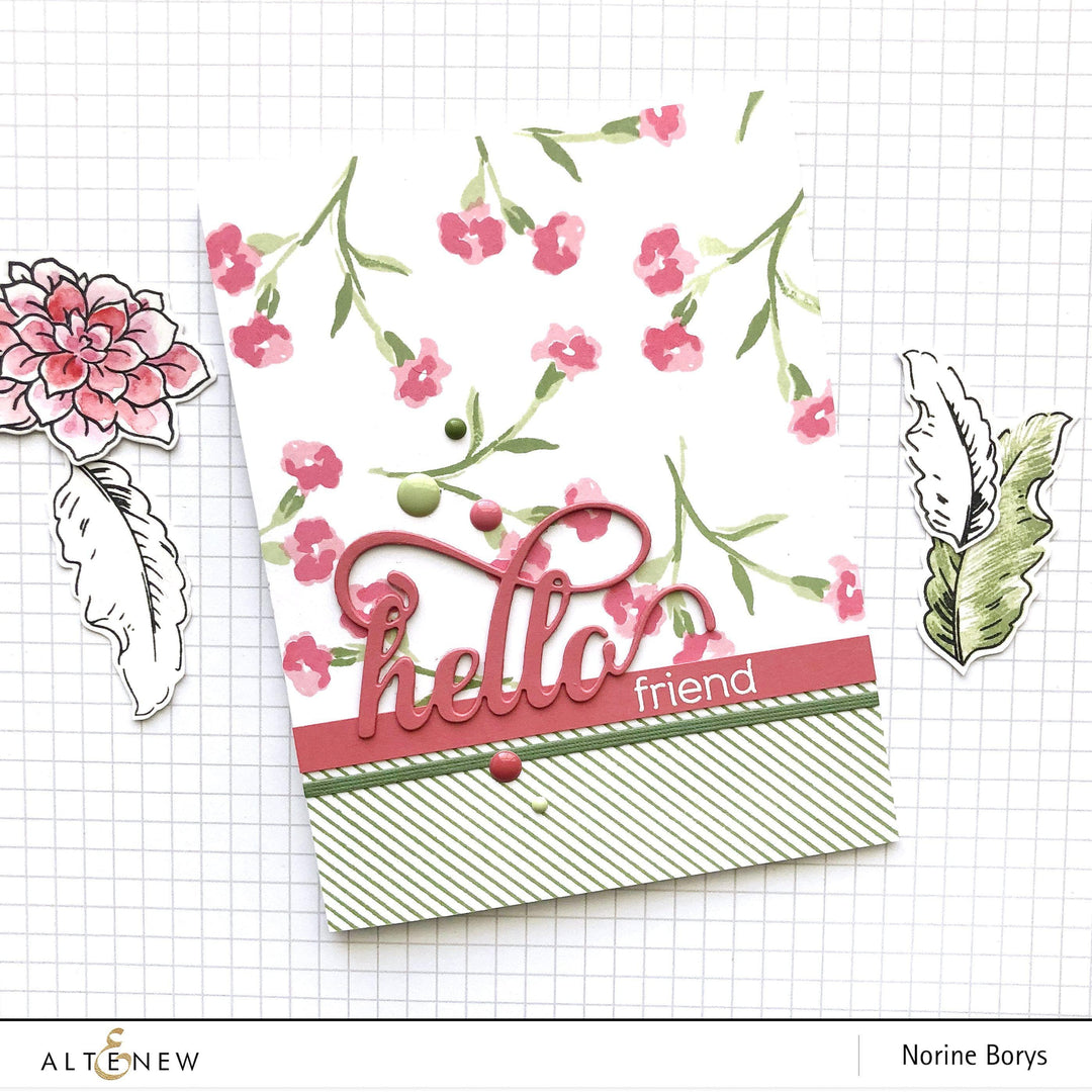 Altenew Stamp & Die Bundle Rose Spray Stamp & Die Bundle