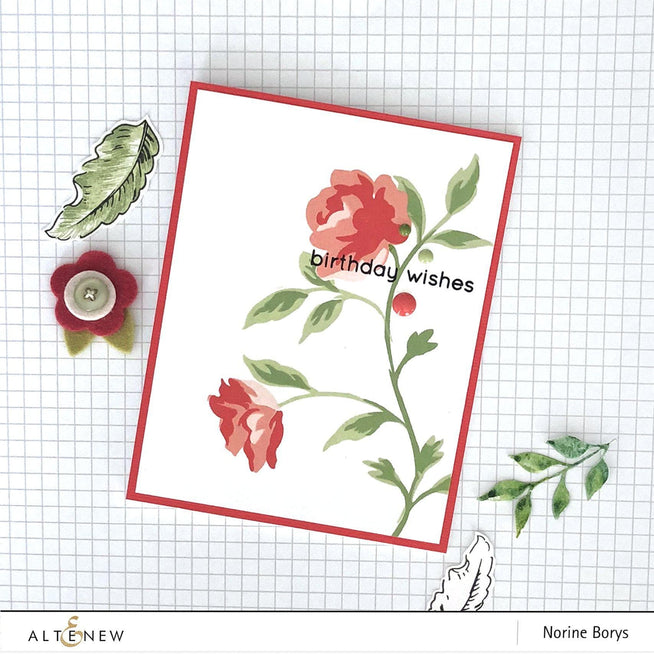 Altenew Stamp & Die Bundle Rose Spray Stamp & Die Bundle