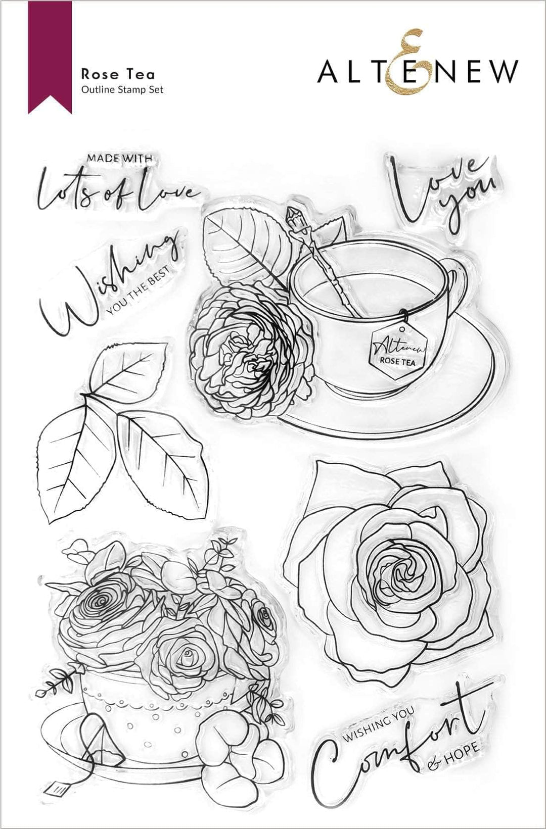 Altenew Stamp & Die Bundle Rose Tea