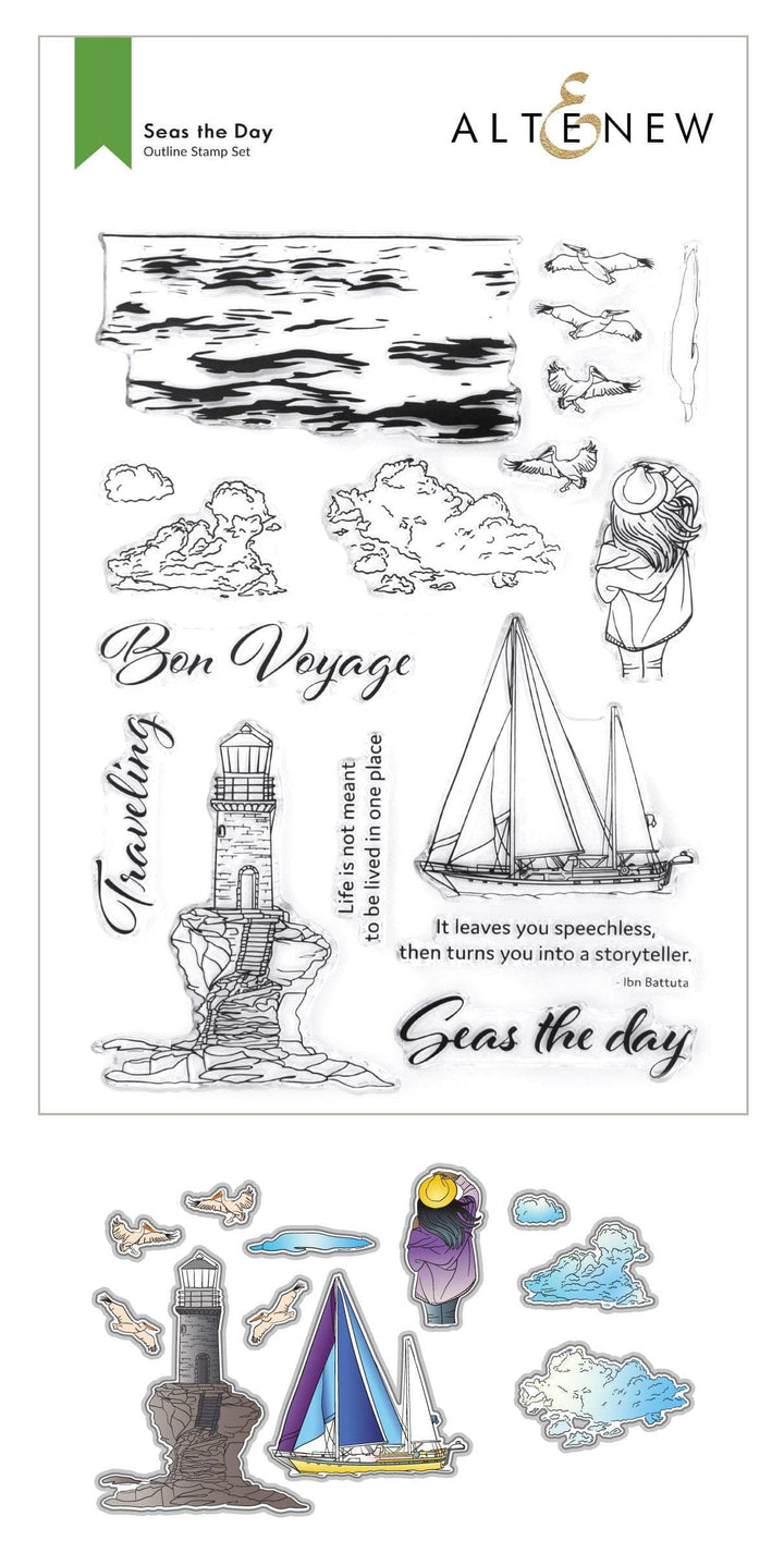 Altenew | Card Making, Scrapbooking & Paper-Crafting Supplies! Stamp & Die Bundle Seas the Day Stamp & Die Bundle