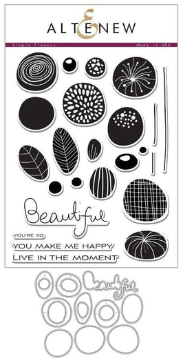 Altenew Stamp & Die Bundle Simple Flowers Stamp & Die Bundle