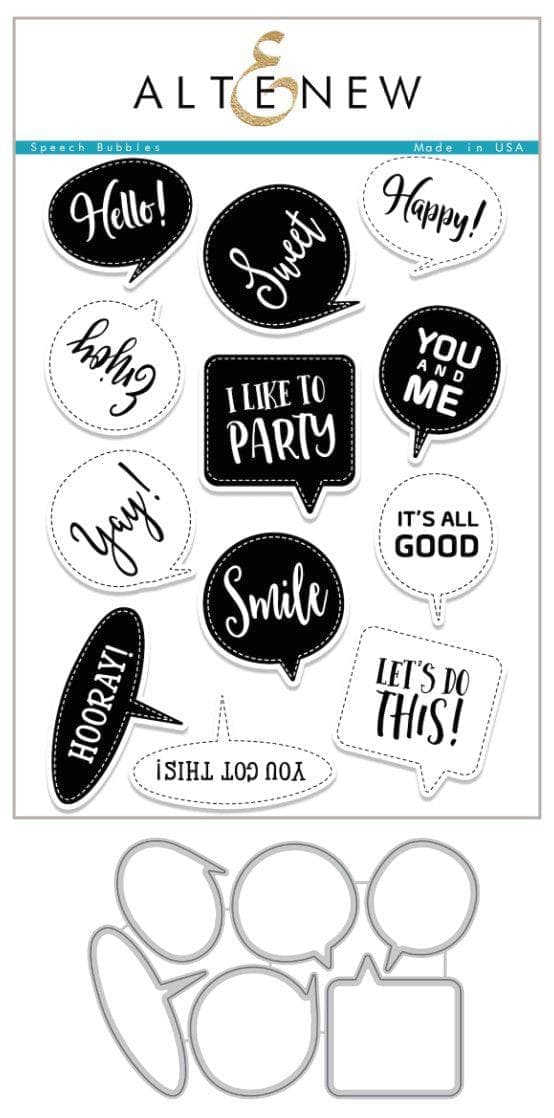 Altenew Stamp & Die Bundle Speech Bubbles Stamp & Die Bundle