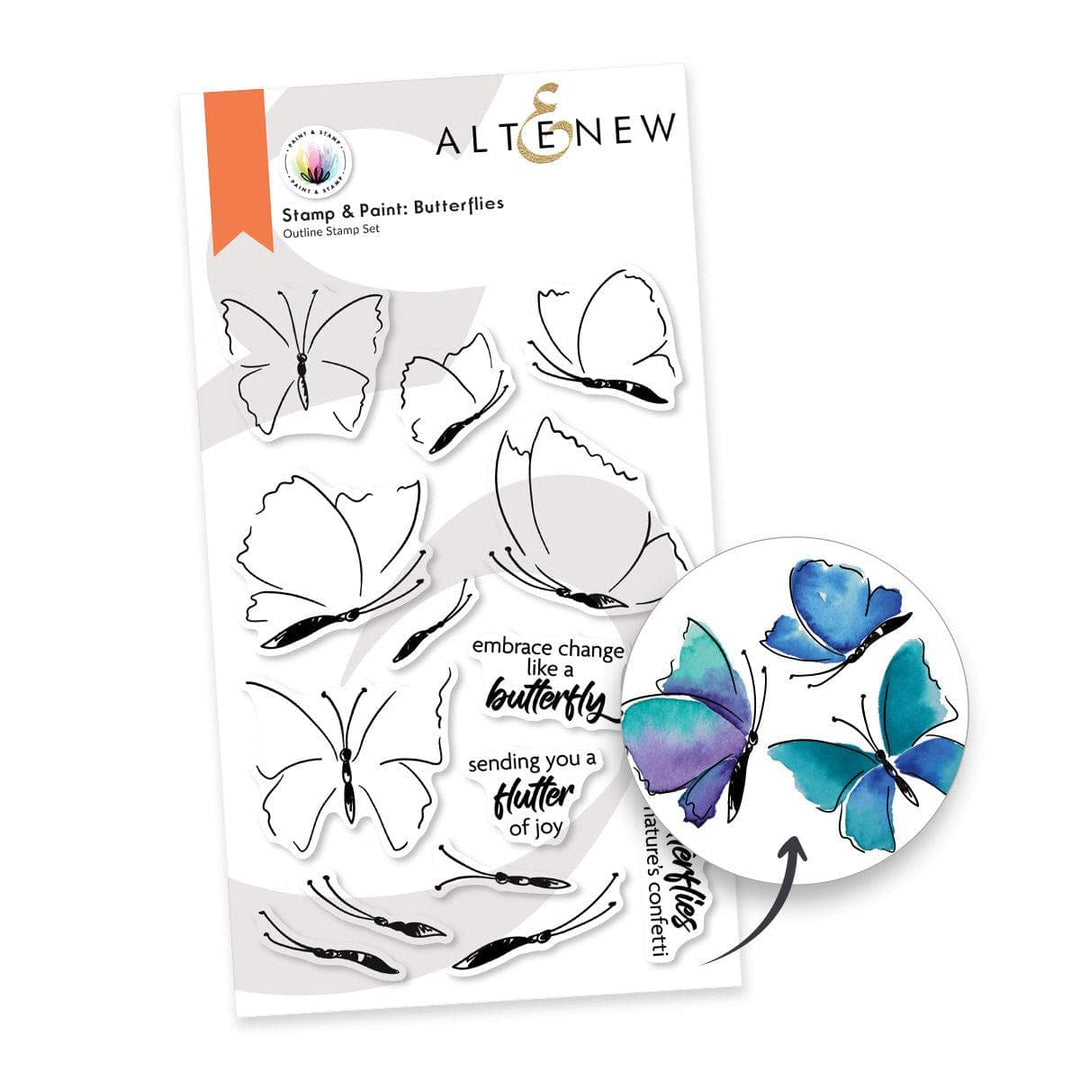 Stamp & Paint Butterflies