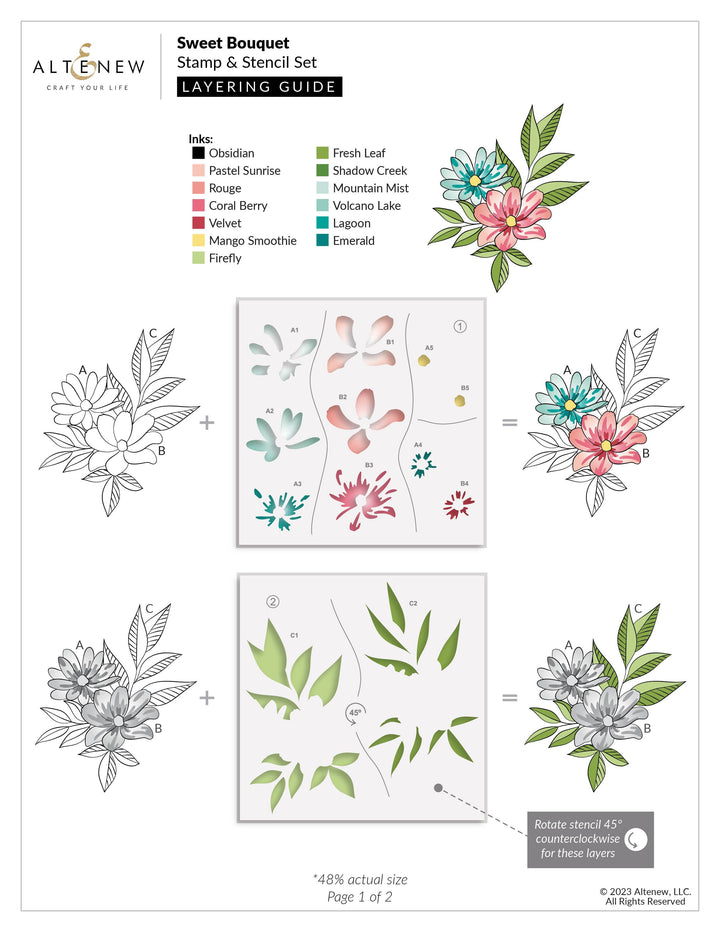 Altenew Stamp & Die Bundle Sweet Bouquet