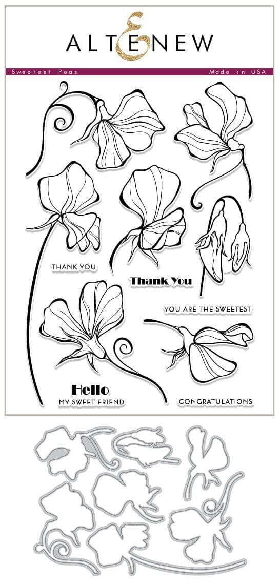 Altenew Stamp & Die Bundle Sweetest Peas Stamp & Die Bundle