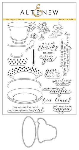 Altenew Stamp & Die Bundle Vintage Teacup Stamp & Die Bundle