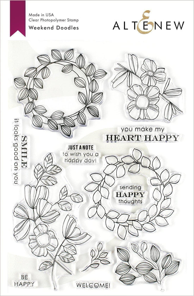 Altenew Stamp & Die Bundle Weekend Doodles Stamp & Die Bundle
