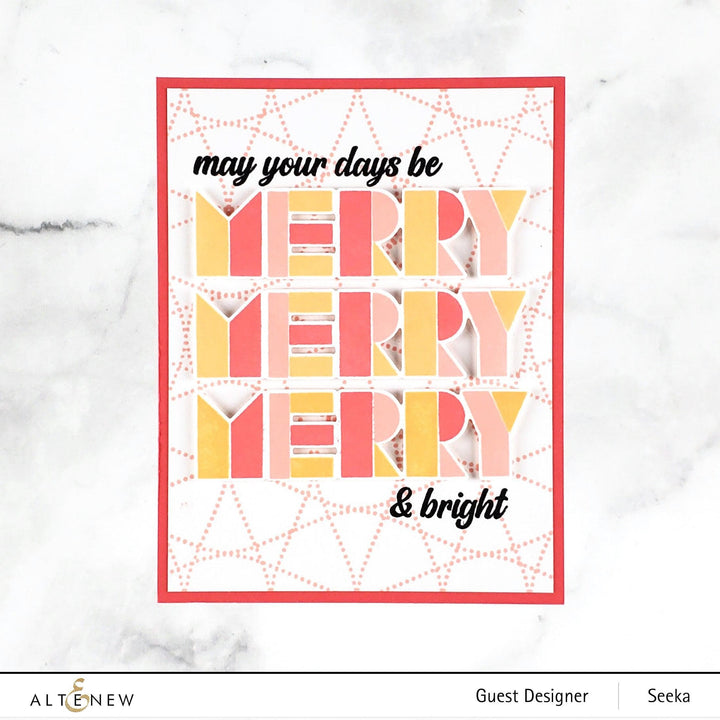 Altenew Stamp & Die Bundle Winter Typography Stamp & Die Bundle