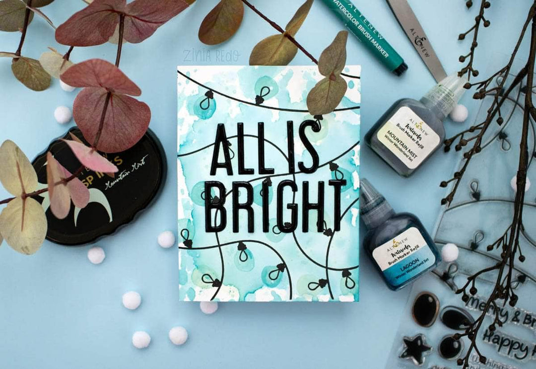 Altenew Stamp & Die Bundle All Is Bright Stamp & Die Bundle