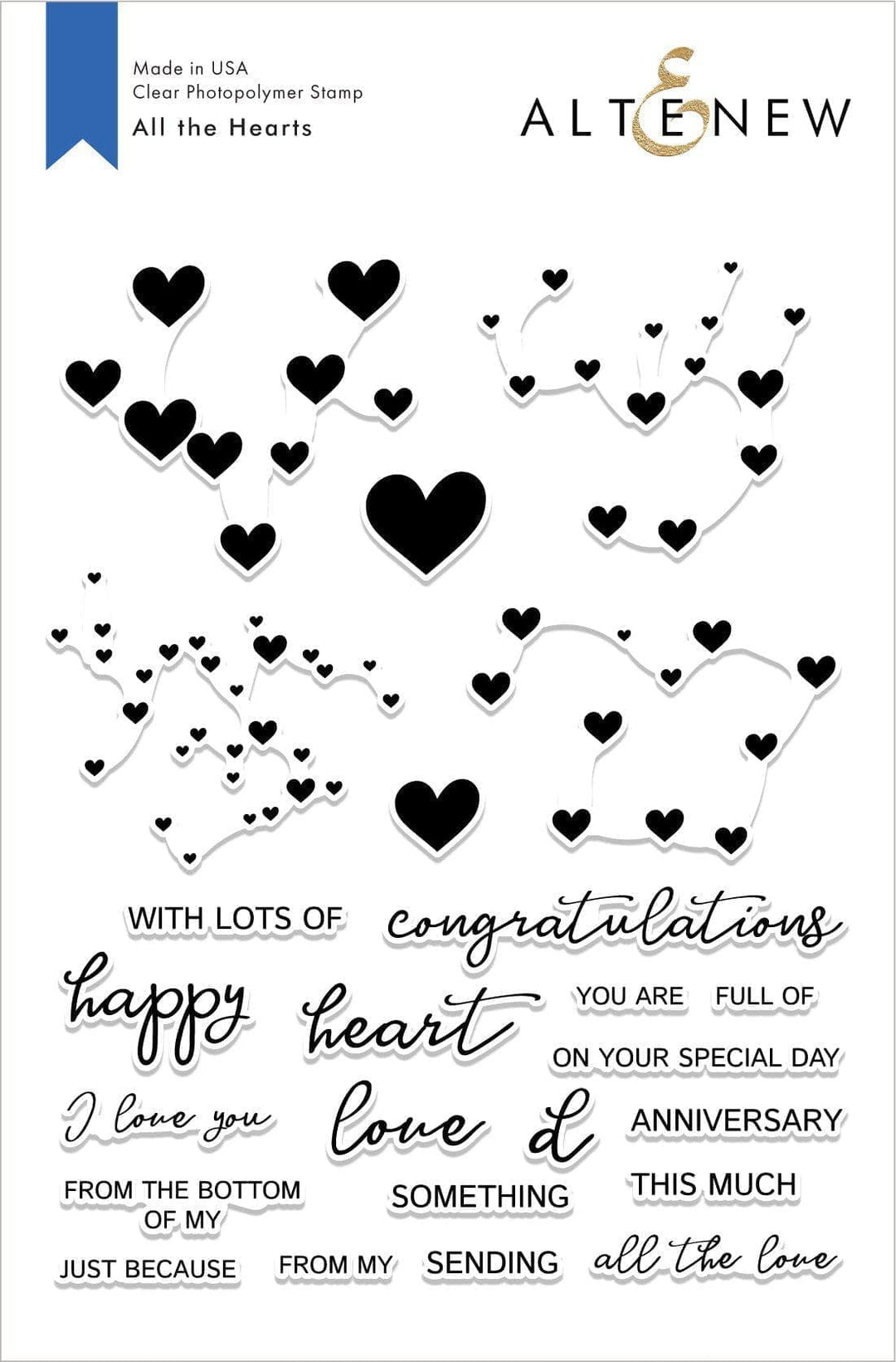 Altenew Stamp & Die Bundle All the Hearts Stamp & Die Bundle