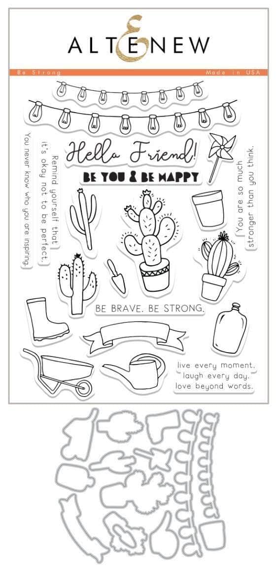 Altenew Stamp & Die Bundle Be Strong Stamp & Die Bundle