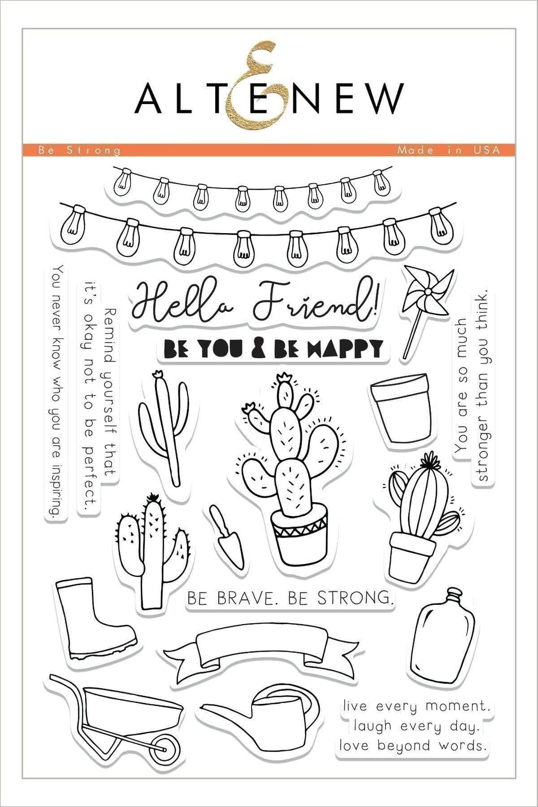 Altenew Stamp & Die Bundle Be Strong Stamp & Die Bundle