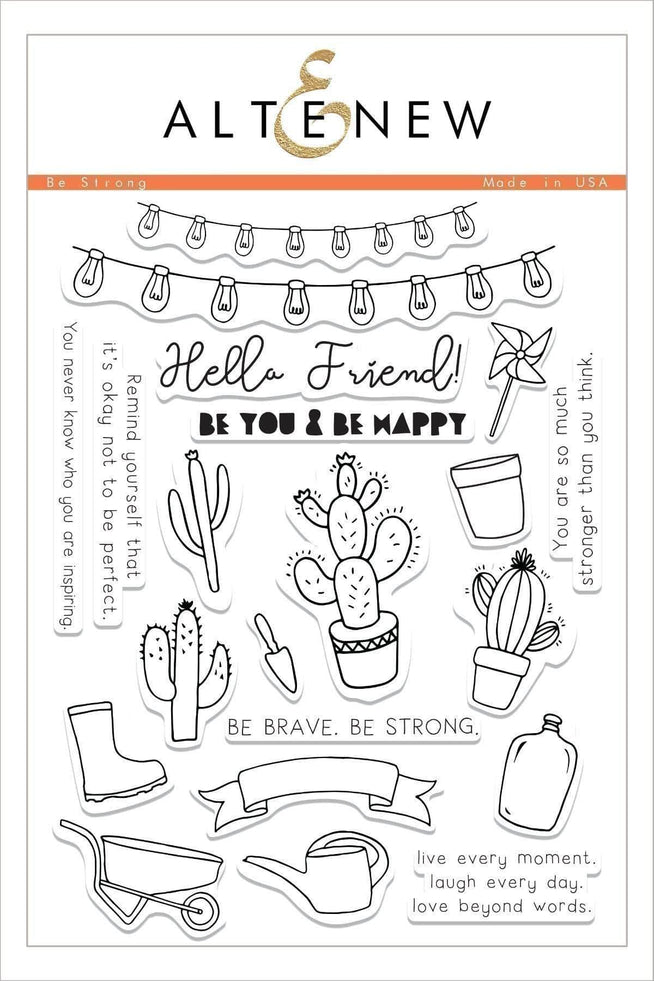 Altenew Stamp & Die Bundle Be Strong Stamp & Die Bundle