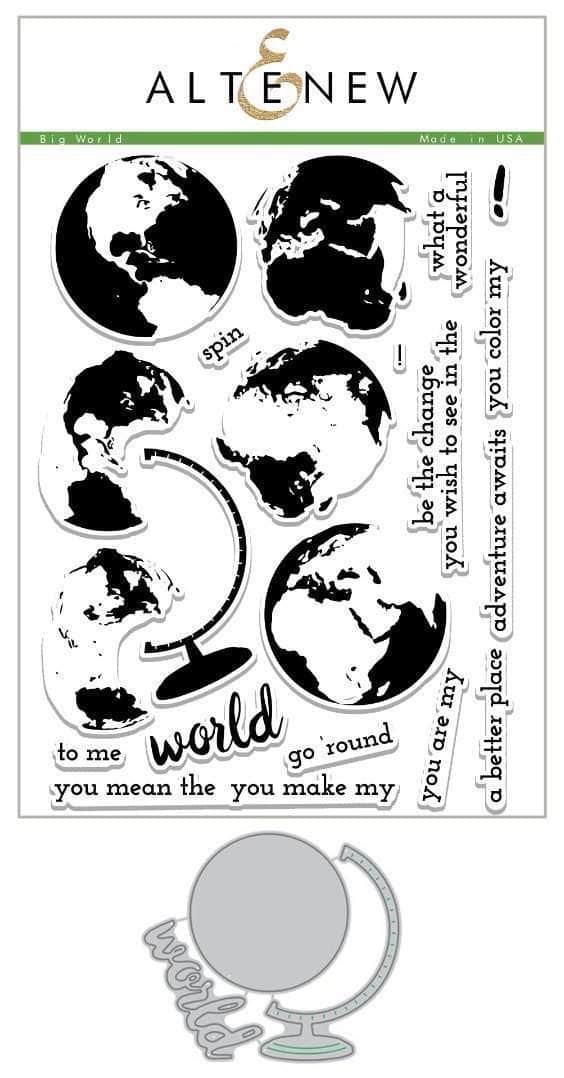 Altenew Stamp & Die Bundle Z - Big World Stamp & Die Bundle
