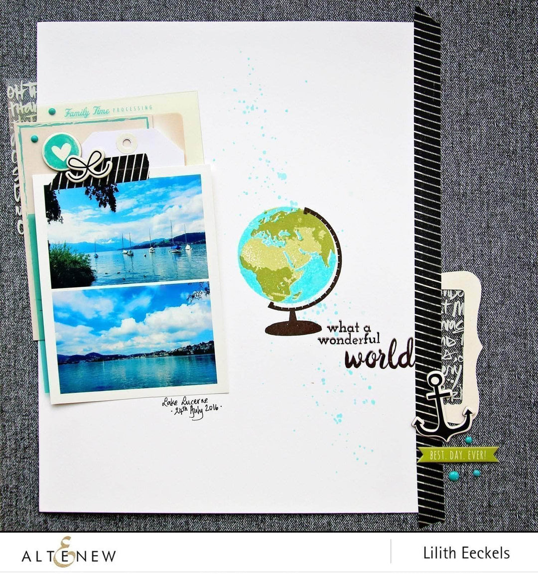 Altenew Stamp & Die Bundle Z - Big World Stamp & Die Bundle