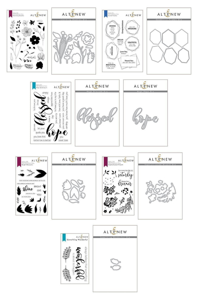 Altenew Stamp & Die Bundle Blessed With Hope Coordinating Stamp & Die Bundle