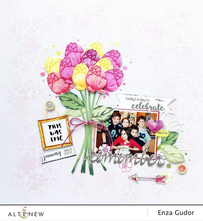 Altenew Stamp & Die Bundle Blissful Bud Stamp & Die Bundle