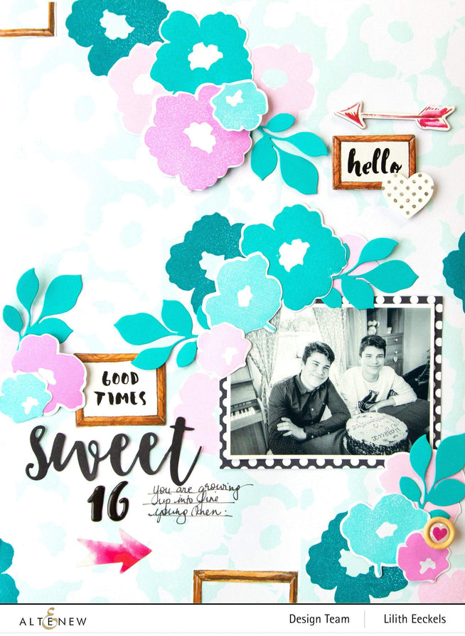 Altenew Stamp & Die Bundle Bold Floral Drape Stamp & Die Bundle