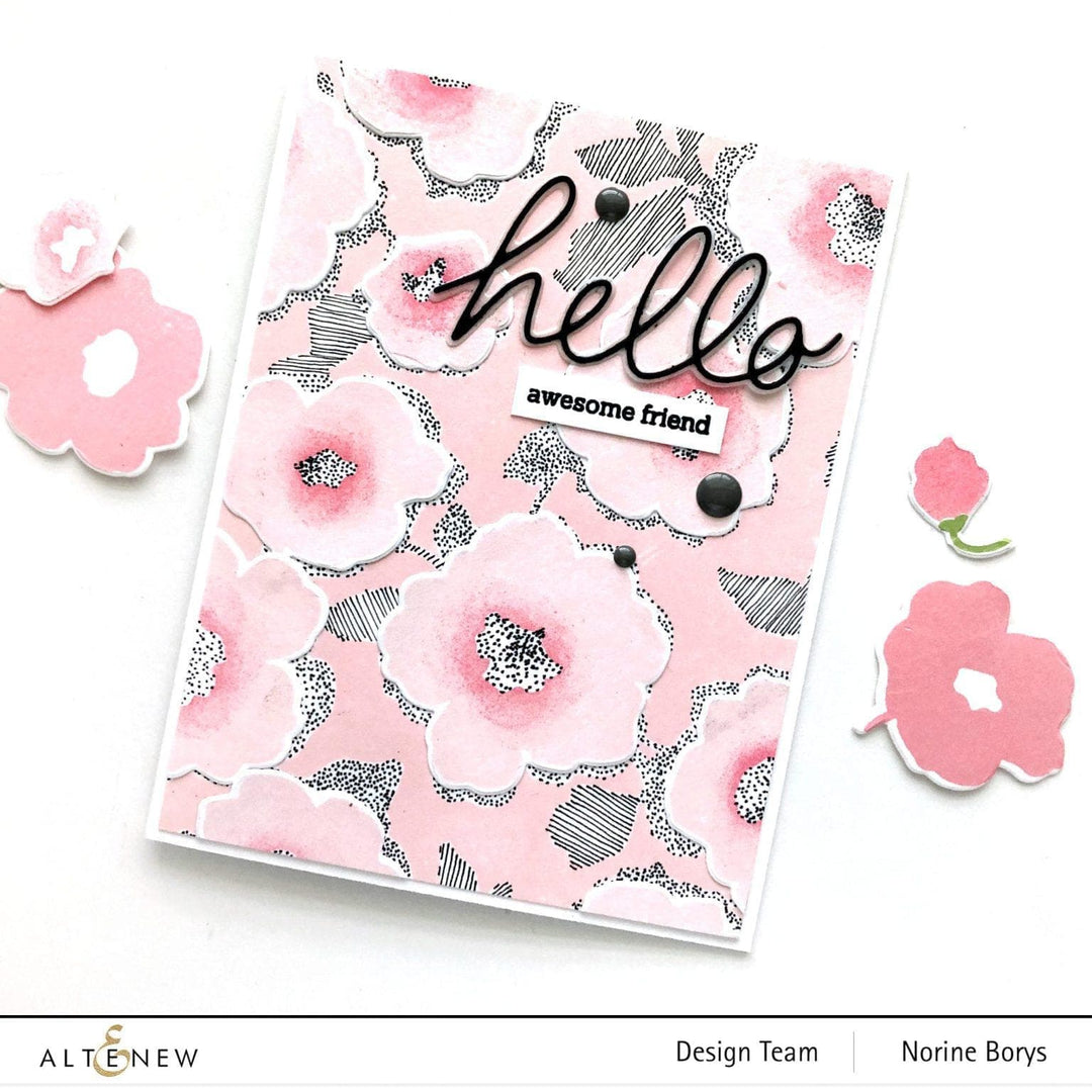 Altenew Stamp & Die Bundle Bold Floral Drape Stamp & Die Bundle