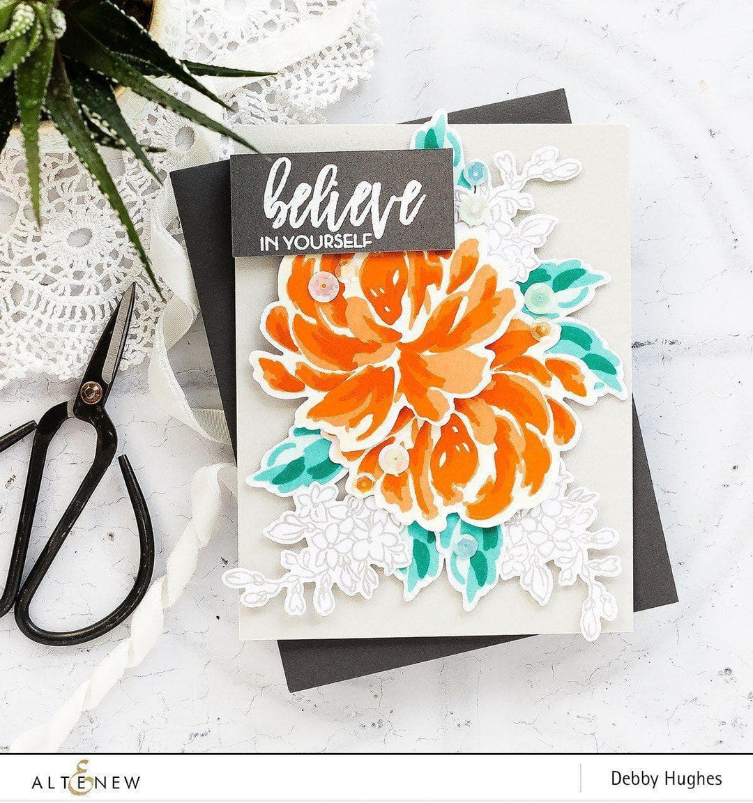 Altenew Stamp & Die Bundle Crown Bloom Stamp & Die Bundle