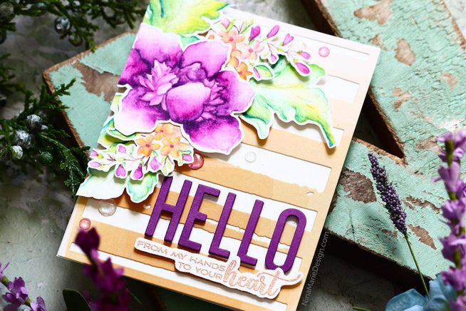 Altenew Stamp & Die Bundle Crown Bloom Stamp & Die Bundle