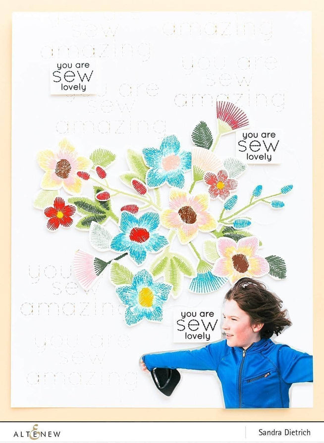 Altenew Stamp & Die Bundle Embroidered Blooms Stamp & Die Bundle