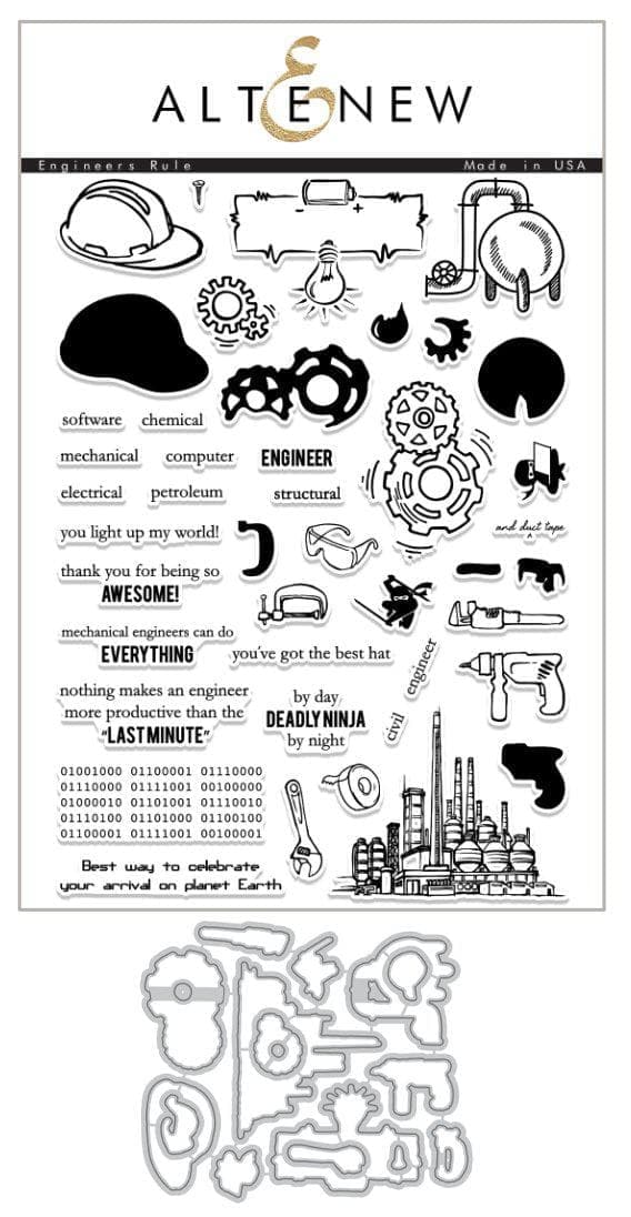 Altenew Stamp & Die Bundle Engineers Rule Stamp & Die Bundle
