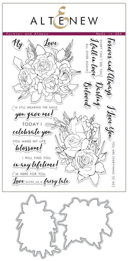 Altenew Stamp & Die Bundle Forever and Always Stamp & Die Bundle