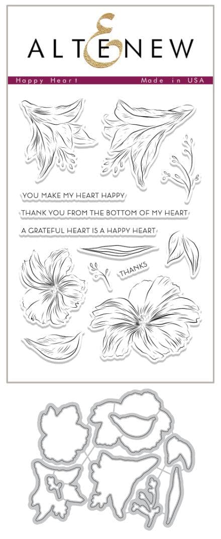 Altenew Stamp & Die Bundle Happy Heart Stamp & Die Bundle
