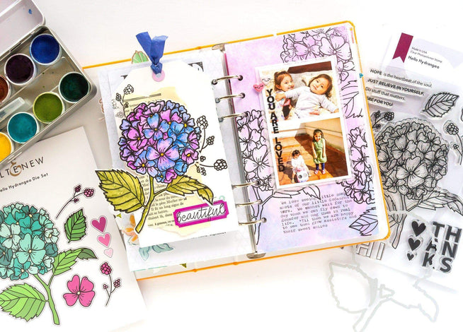 Altenew Stamp & Die Bundle Hello Hydrangea Stamp & Die Bundle