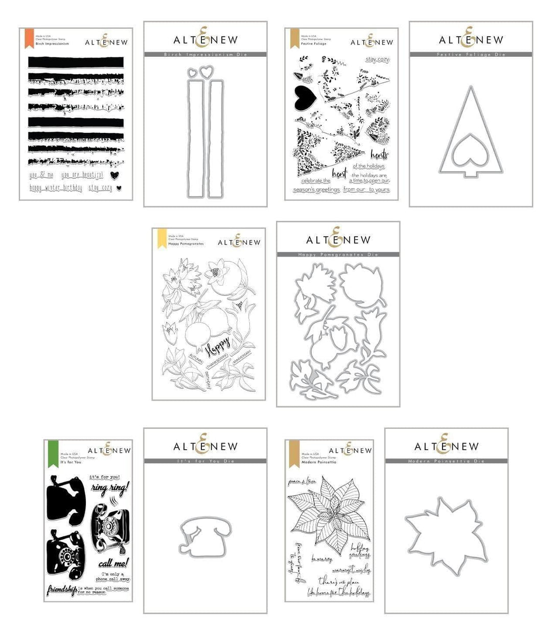 Altenew Stamp & Die Bundle Z - Holiday Friendship Coordinating Stamp & Die Bundle