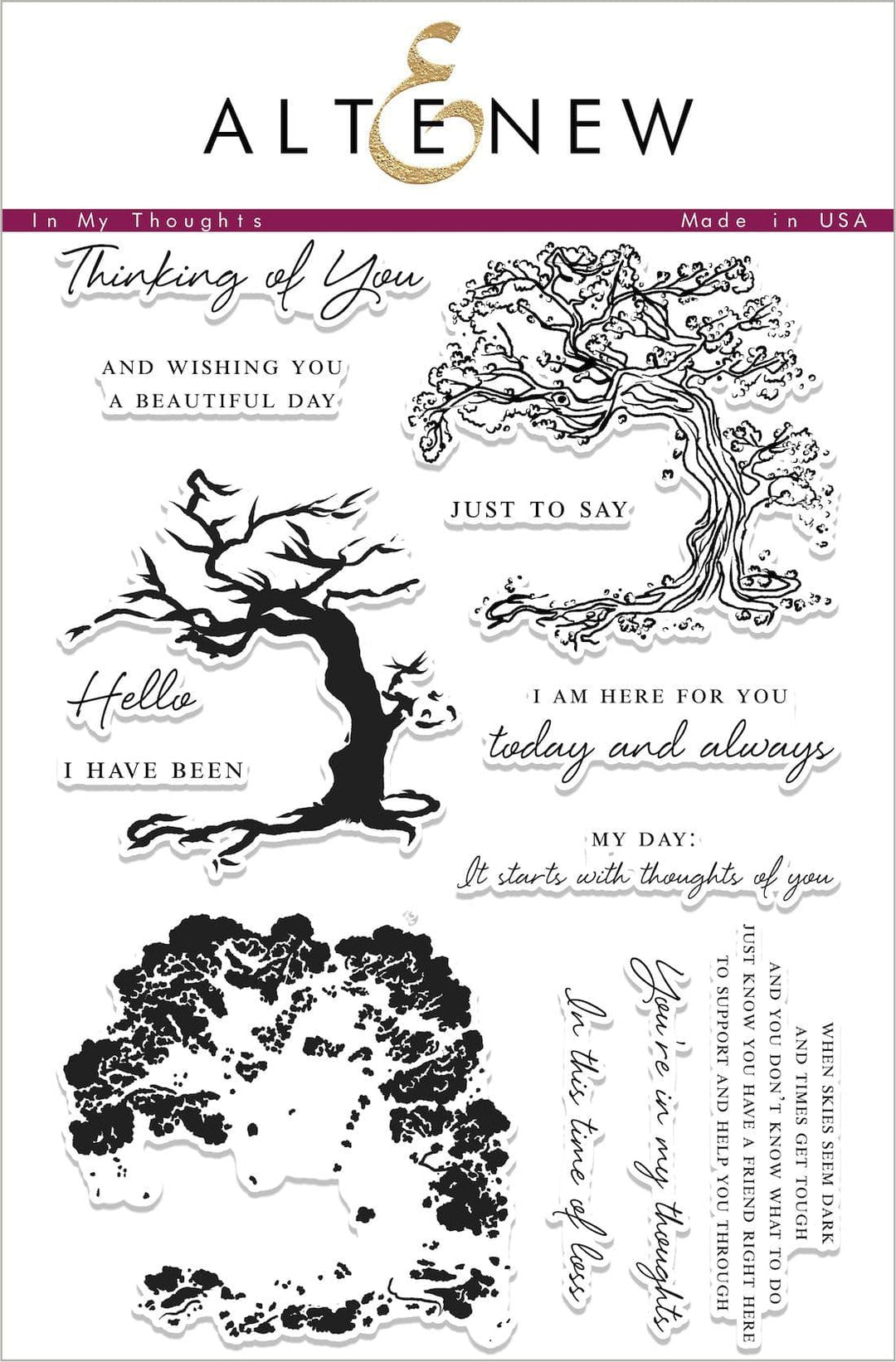 Altenew Stamp & Die Bundle In My Thoughts Stamp & Die Bundle