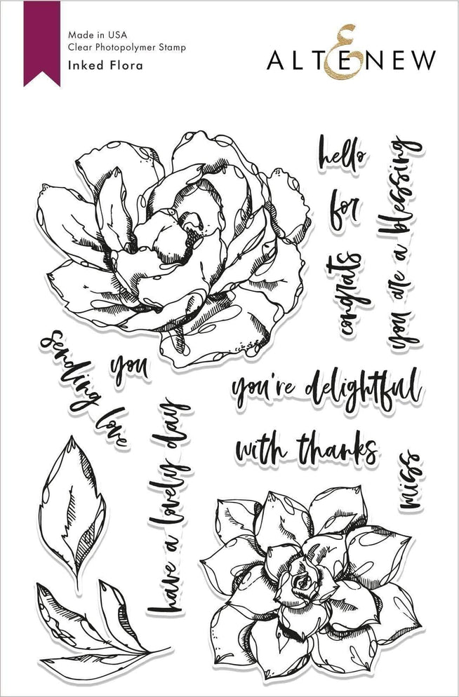 Altenew Stamp & Die Bundle Inked Flora