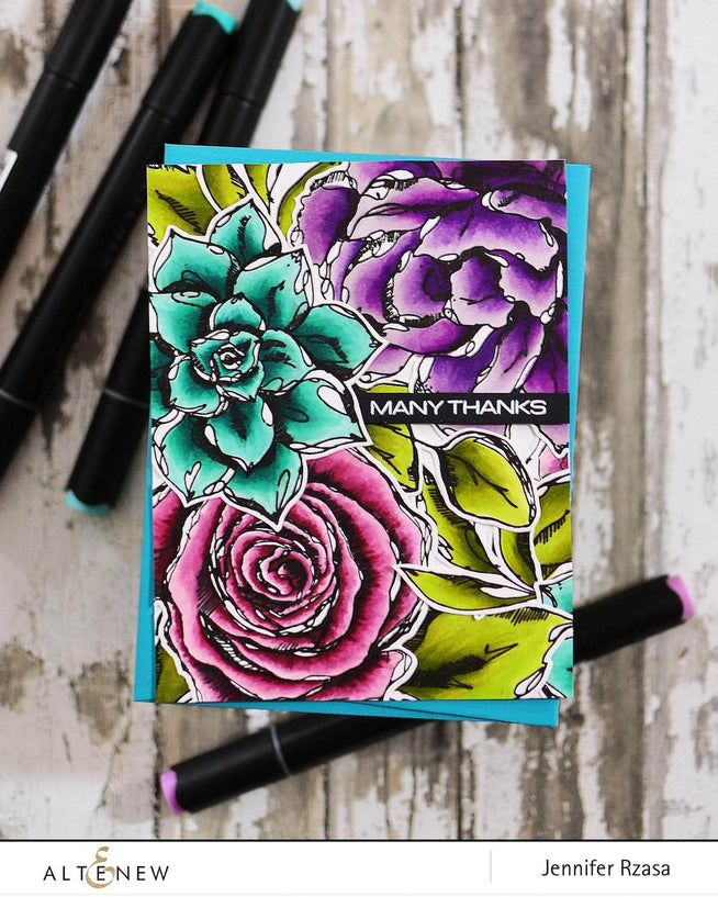 Altenew Stamp & Die Bundle Inked Flora