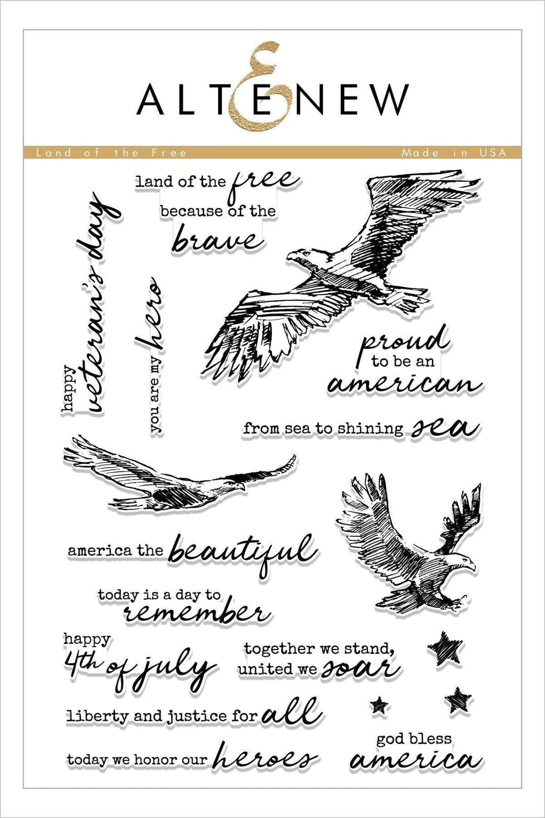 Altenew Stamp & Die Bundle Z - Land of the Free Stamp & Die Bundle