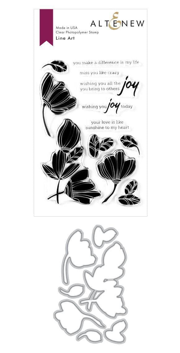 Altenew Stamp & Die Bundle Line Art Stamp & Die Bundle