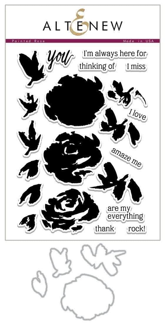 Altenew Stamp & Die Bundle Z - Painted Rose Stamp & Die Bundle