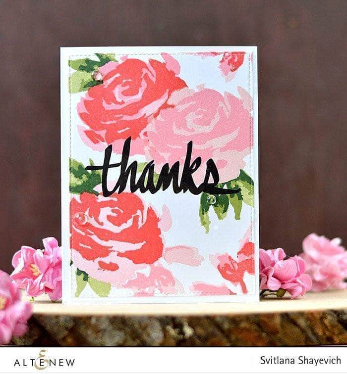 Altenew Stamp & Die Bundle Z - Painted Rose Stamp & Die Bundle