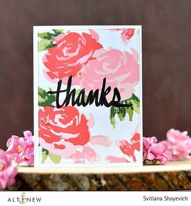 Altenew Stamp & Die Bundle Z - Painted Rose Stamp & Die Bundle