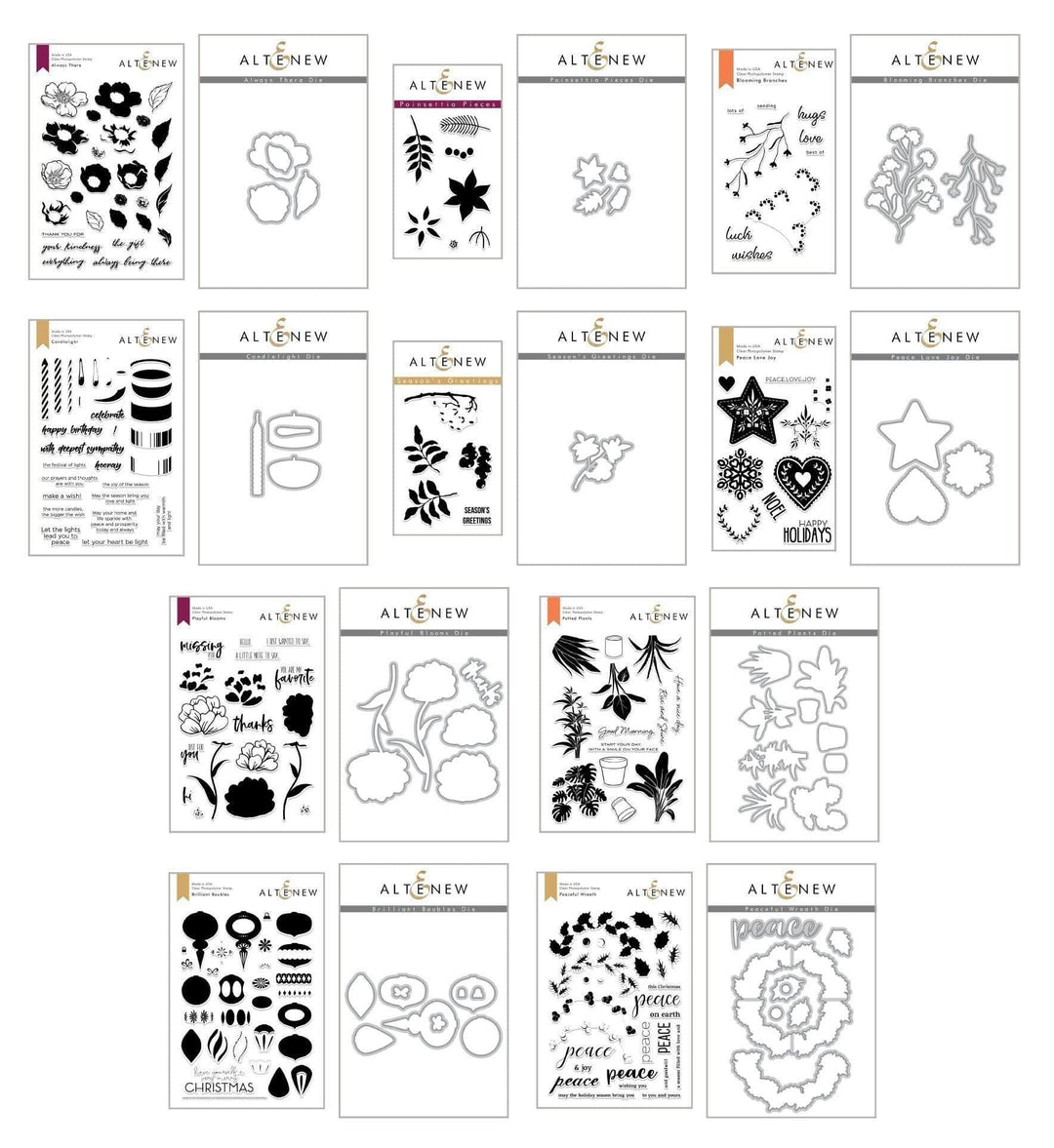 Altenew Stamp & Die Bundle October 2018 Coordinating Stamp & Die Bundle
