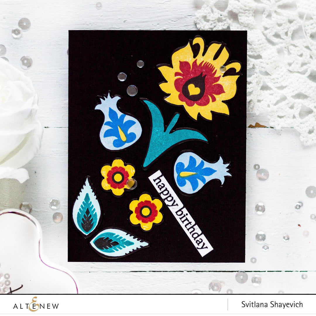 Altenew Stamp & Die Bundle Stamped & Sketched Coordinating Stamp & Die Bundle