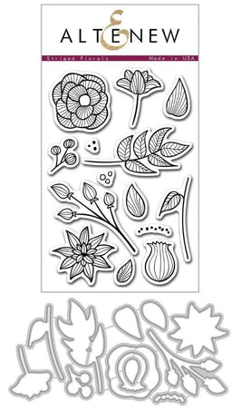 Altenew Stamp & Die Bundle Striped Florals Stamp & Die Bundle